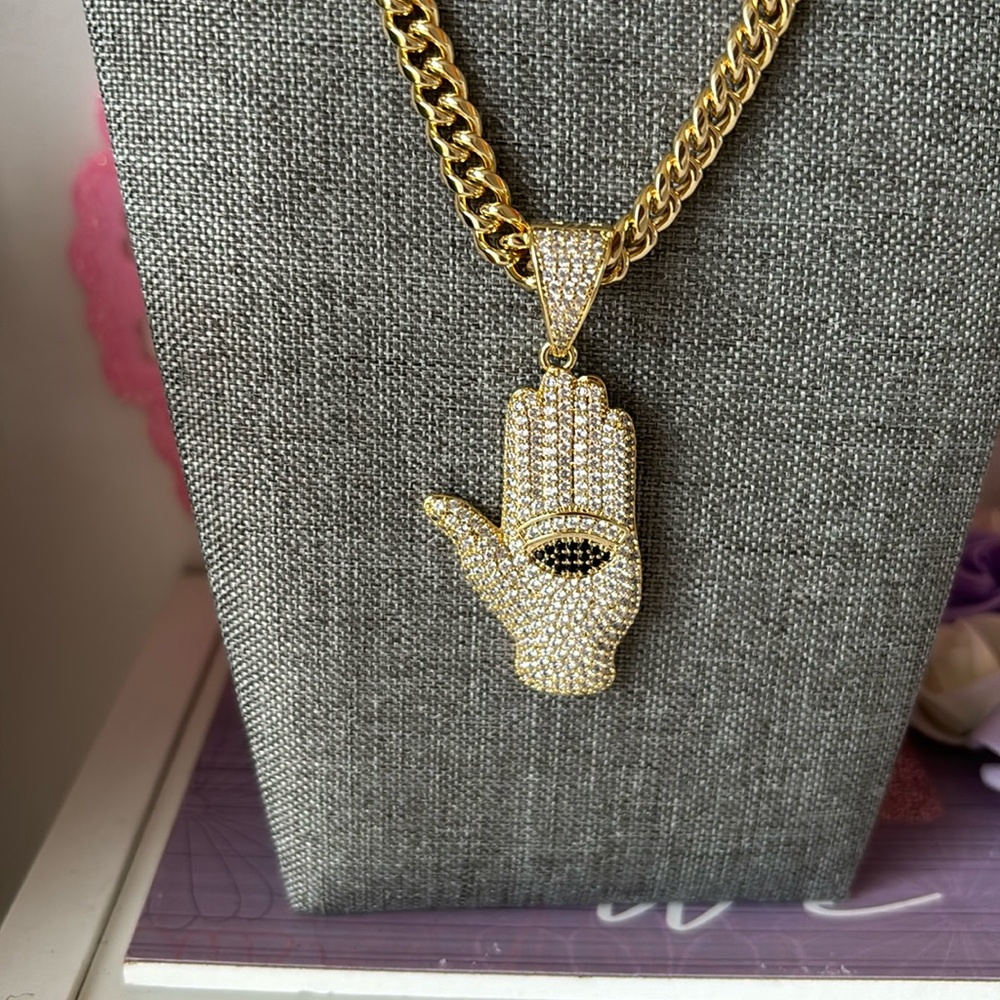 Cadena  cubana 14 k gold plated